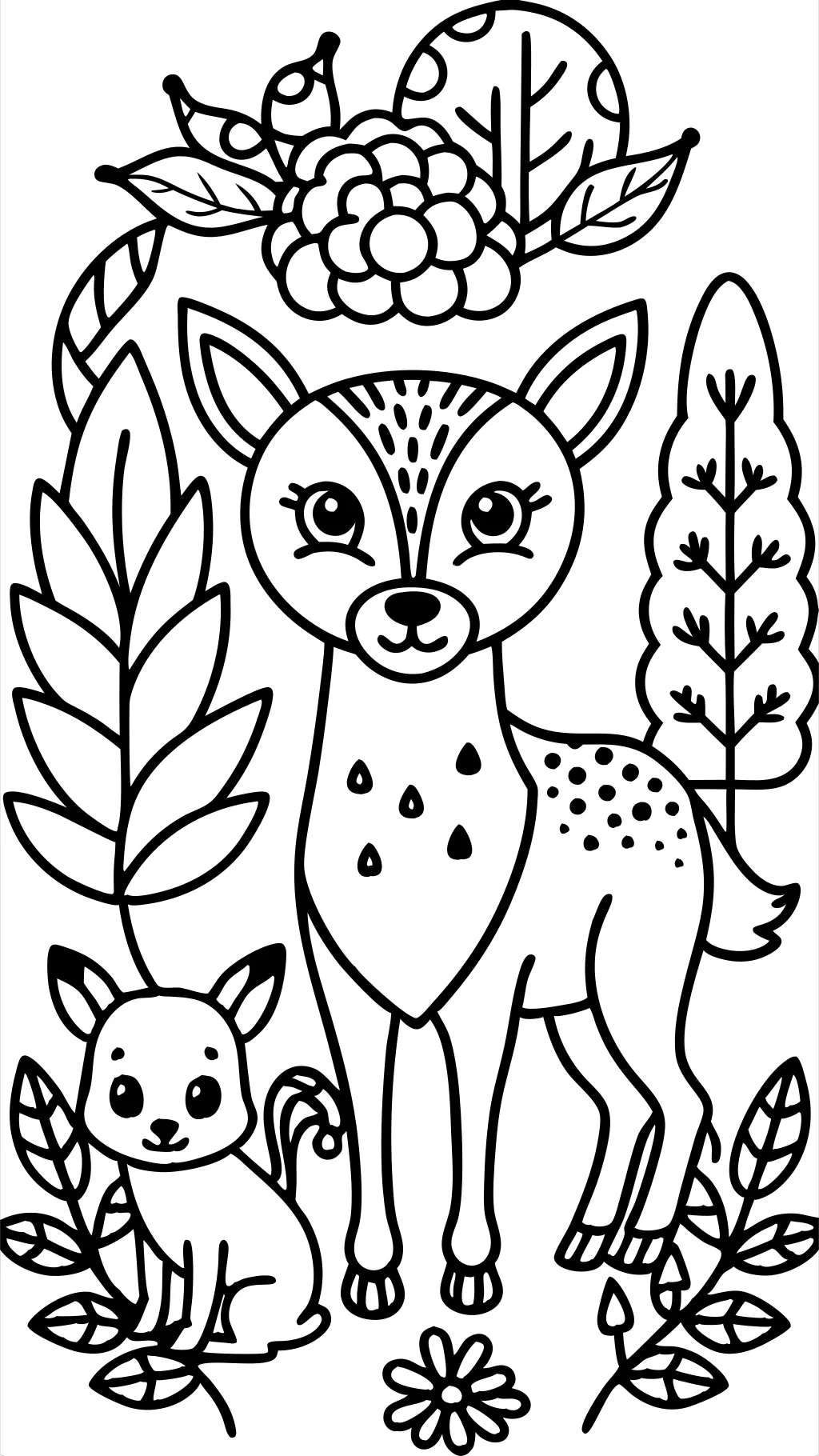 woodland animal coloring pages